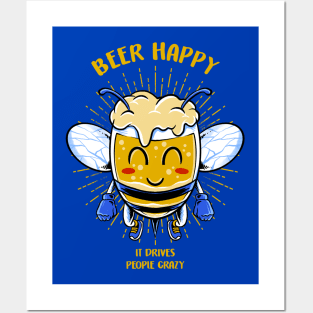 smiling beer Posters and Art